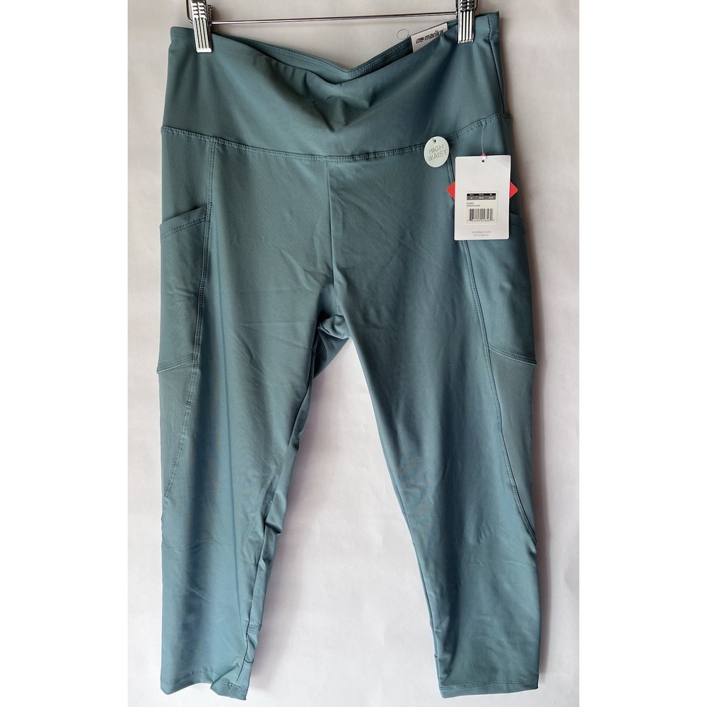 Marika Capri Leggings High-Rise Workout Activewear Athletic Pants Green Size XL